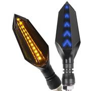 Indicador Señal Giro Compatible Con CB599 Para CB600F Para CB750 Para CB900F Para CB919 Para Hornet 250 900 Luces Intermitentes De Motocicleta Luces ndicador Flujo(1 pair blue-yellow)