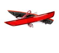 Indicadoras Giro Vehículo 2 Uds Luz LED Parachoques Trasero Coche Trasera DRL Lámpara Señal Giro Freno Antiniebla Reflectora Para Subaru Para Forester 2008-2017(Red with light)