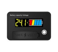 Indicadores De Capacidad Batería 12V Y 24V Cables DC8-30V Probador Voltaje Ácido Y Litio Indicadores Niveles Carga Monitores Batería