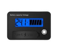 Indicadores De Capacidad Batería 12V Y 24V Cables DC8-30V Probador Voltaje Ácido Y Litio Indicadores Niveles Carga Monitores Batería