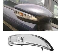 Indicadores de espejo de ala de puerta lateral LED, luz de señal de giro, espejo de ala de puerta, lente indicadora transparente para Ford Fiesta MK7/MK7.5 2009-2017 (lado derecho)