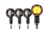 Indicadores Delanteros 2/4 Piezas Indicadores Señal Giro Motocicleta para Luz De Freno Trasera Ámbar Y Roja Bombillas Lámparas Accesorios para Motor