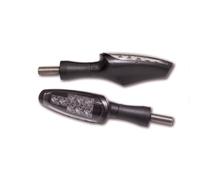 Indicadores LED KOSO Z1, carcasa de plástico negro, vidrio teñido, negro