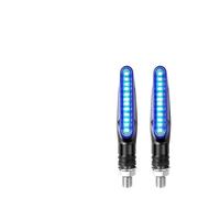 Indicadores luminosos 1/2 Piezas Luz Señal Giro LED Universal Motocicleta Con Relé Incorporado Luz Intermitente Agua Corriente Lámpara Señal Intermitente Flexible