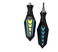 Indicadores luminosos 2 Luces LED De Señal De Giro Motocicleta Luces Indicadoras Destello Que Fluyen Relé Incorporado Luz Intermitente Lámpara Advertencia Universal