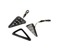 Indicadores luminosos Kit De Luces De Giro De 12 V 2 Luces LED Ámbar De Montaje Empotrado En Triángulo Europeo De 12 V Para Motocicleta Luz De Giro LED AP