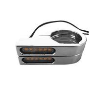 Indicadores luminosos Lámpara De Señal De Giro LED Ámbar Para Motocicleta Abrazadera De Tubo De 39-41 Mm Luz Intermitente Para Para