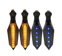 Indicadores luminosos Luz De Señal De Giro Para Motocicleta De 17 LED 2835SMD Relé Integrado Luz Intermitente Para Motocicleta Luz Indicadora De Señal De Giro Flexible