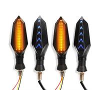 Indicadores Torneado Compatible Con Para ER6N Para Er6f 2009 2010 2011 2012 2013 2014 2015 2016 Luz Intermitente De Motocicleta Que Indica La Lámpara(2 Pairs blue-yellow)