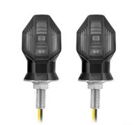 Indicadores Universales para moto para atv para Dirt Bike Ámbar(Gray shell) | IP67 waterproof, shock-resistant ABS, amber high brightness, sequential flow effect, all-weather safety