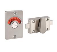 Indicateur de verrou de porte en acier inoxydable Boulon de confidentialité de salle de bain wc publics Serrure à pêne demi-tour Vacant Engaged + Vis