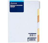 Índice A5 metálico con 6 pestañas en blanco