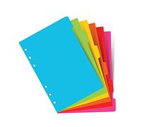 Índice de 6 pestañas en blanco brillante A5