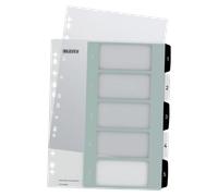 Índice Imprimible Wow De Leitz, De PP, Extra Ancho Multicolor 1-5 A4 Maxi