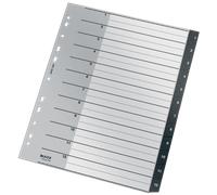 Índice Leitz Recycle, PP, Extra Ancho, Co2 Compensado Negro 1-12 A4 Maxi