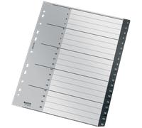 Índice Leitz Recycle, PP, Extra Ancho, Co2 Compensado Negro 1-20 A4 Maxi