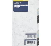 Índice personal de mármol con 6 pestañas en blanco