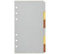 Índice personal metálico de 6 pestañas en blanco