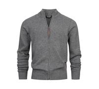 Indicode Cárdigan INMargous para hombre con cremallera y cuello alto | Cárdigan de punto fino para hombres, Mezcla de carbón, M