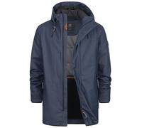 Indicode Chaqueta impermeable INTeyler para hombre con capucha y forro polar | chaqueta funcional cortavientos chaqueta de entretiempo para hombres, Sky Captain, S