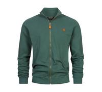 Indicode Hombre INGuadalupe Cárdigan Chaqueta de punto de algodón | Suéter con puños acanalados Pullover para hombres, Jungle Green, XXL