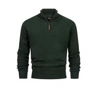 Indicode Hombre INTrax Jersey de punto fino con media cremallera y cuello alto | Jersey de punto para hombres, Jungle Green, M