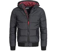Indicode Hombres Adrian Chaqueta acolchada ZA con aspecto de chaqueta de plumón Black XL