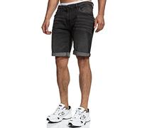 Indicode Hombres Caden Jeans Shorts | Pantalones Cortos Vaqueros con 5 Bolsillos Dk Grey S