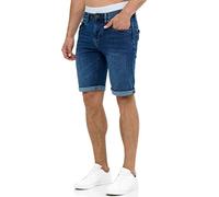 Indicode Hombres Caden Jeans Shorts | Pantalones Cortos Vaqueros con 5 Bolsillos Medium Indigo - Normal M