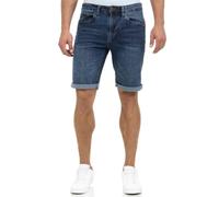 Indicode Hombres Caden Jeans Shorts | Pantalones Cortos Vaqueros con 5 Bolsillos Medium Indigo - Normal L