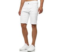 Indicode Hombres Caden Jeans Shorts | Pantalones Cortos Vaqueros con 5 Bolsillos Offwhite XL