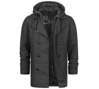 Indicode Hombres Cliff Abrigo corto con cuello alto Black Mix S