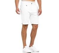 Indicode Hombres Cuba Chino Shorts | Pantalón Chino Corto con 5 Bolsillos Off White S