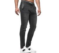 Indicode Hombres Fabrizio Pantalón de Tela con 4 Bolsillos Vintage Black S