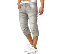 Indicode Hombres Fortune Pantalón Corto Vaquero 3/4 Lt Grey XL