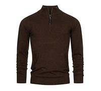 Indicode Hombres Gore Jersey confeccionado en 80% algodón con Cuello Alto Dk Brown Mix M