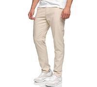 Indicode Hombres Haverfield Pants | Pantalón de Tela de Lino y algodón Fog M