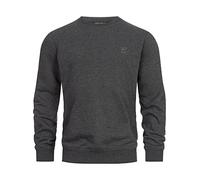 Indicode Hombres Holt Sudadera con puños de canalé Charcoal Mix M