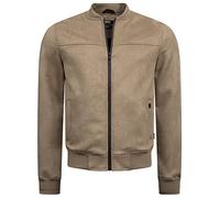 Indicode Hombres Ibon Chaqueta de piel sintética de terciopelo Beige XL