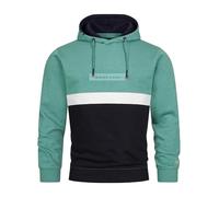 Indicode Hombres INMagnus Sweatshirt | Sudadera con Capucha de Mezcla de Algodón, Mar profundo, L