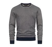 Indicode Hombres INPallboy Pullover | Suéter de Punto Fino 100% algodón Navy S