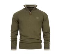 Indicode Hombres INSwift Knit Sweater | Suéter de Punto con Cuello Alto Army M