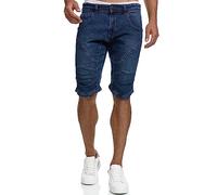 Indicode Hombres Leon Pantalón Corto confeccionado en 98% algodón Medium Indigo M