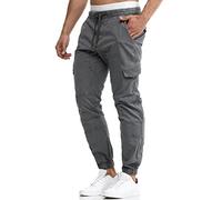 Indicode Hombres Levy Pantalón Cargo de algodón con 6 Bolsillos Iron S