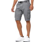 Indicode Hombres Monroe Shorts | Pantalones Cortos Cargo con cinturón Incluido Iron S