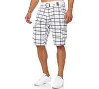 Indicode Hombres Monroe Shorts | Pantalones Cortos Cargo con cinturón Incluido Optical Check 3XL