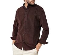 Indicode Hombres Ryan Camisa Pana de algodón Dk Brown XL