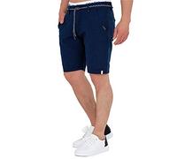 Indicode Hombres Sant Shorts Cugat De Algodón Y Lino Navy L