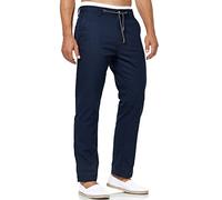 Indicode Hombres Veneto Pantalón de Tela de Lino y algodón Navy XL
