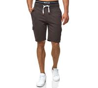 Indicode Hombres White Shorts Deportivos Rock Cargo con 5 Bolsillos Raven L